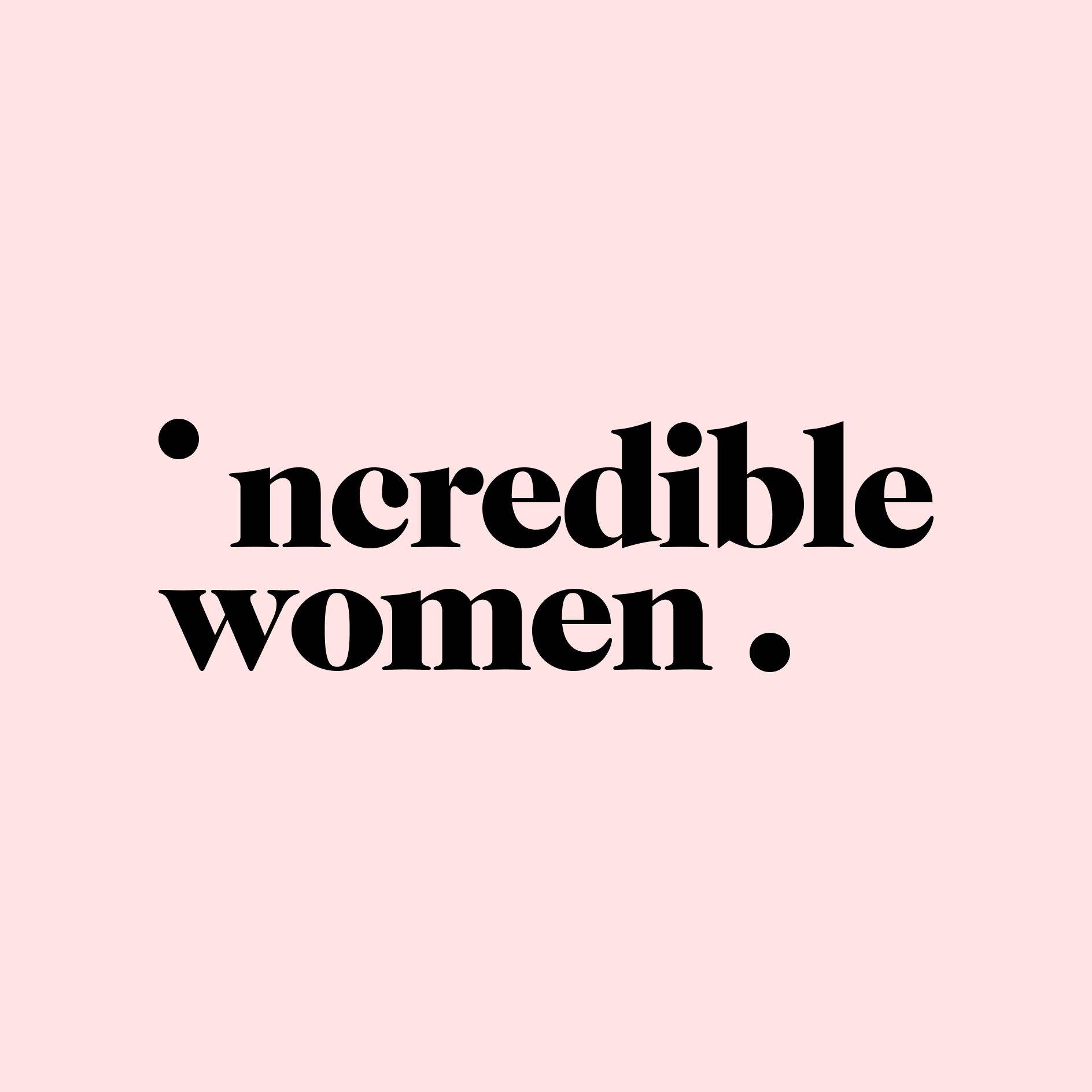 Design typographique inspirant femmes incroyables